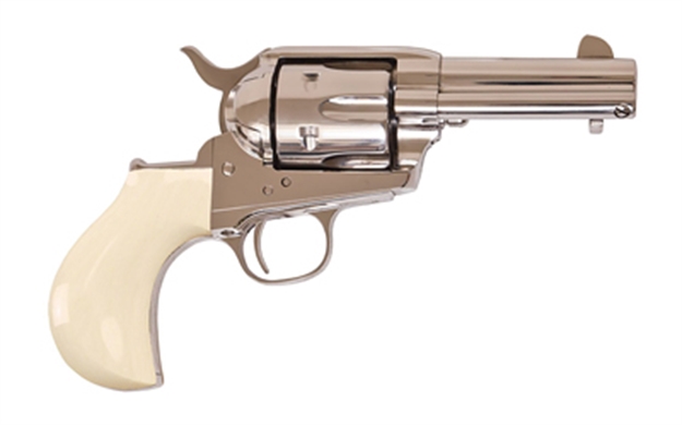 Picture of  Cimarron Ca346doc Doc Holliday Thunderer Combo 45 Colt (Lc) 6 Shot, 3.50" Nickel Barrel, Cylinder & Frame, White Birds Head Grips W/"Doc Holliday" Engraved IN The Backstrap 844234100040