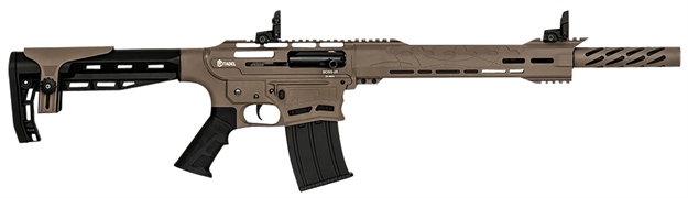 Picture of Citadel Cboss2512fde Boss25  12 Gauge Semi-Auto 3" 5+1 18.75" Black Steel Threaded Barrel, Flat Dark Earth Picatinny Rail Aluminum Receiver, Picatinny Handguards, Black Adj Cheek Riser Synthetic Stock CBOSS2512-FDE