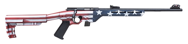 Picture of  Citadel Cit22lrbltusa Trakr  22 LR 10+1 18" Blued Steel Barrel & Receiver, American Flag Synthetic Stock 682146873375