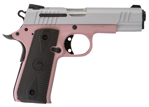 Picture of  Citadel Cit380rose M1911 Baby Compact Frame 380 Acp 7+1, 3.75" Stainless Steel Barrel, Silver Serrated Steel Slide, Rose Cerakote Aluminum Frame W/Beavertail, Ambidextrous 682146282429