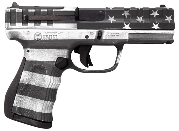 Picture of  Citadel Citcp9usg Centurion Cp9 Compact 9Mm Luger 14+1 4" Black Steel Barrel, American Flag Gray Cerakote Optic Ready/Serrated Slide, Polymer Frame & Grip 682146880038