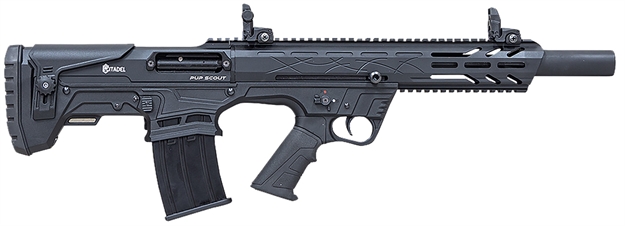 Picture of  Citadel Frps1218 Pup Scout  12 Gauge Semi-Auto 3" 5+1 18.50" Black Steel Barrel, Black Picatinny Rail Aluminum Receiver, Picatinny Handguard, Black Adj Cheek Riser Synthetic Stock