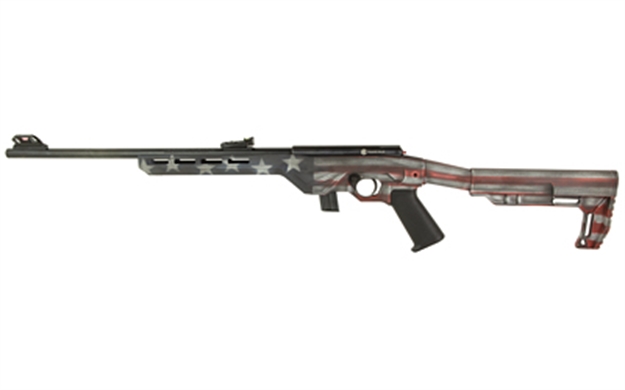 Picture of  Citadel Cit22lrbltusa Trakr  22 LR 10+1 18" Blued Steel Barrel & Receiver, American Flag Synthetic Stock