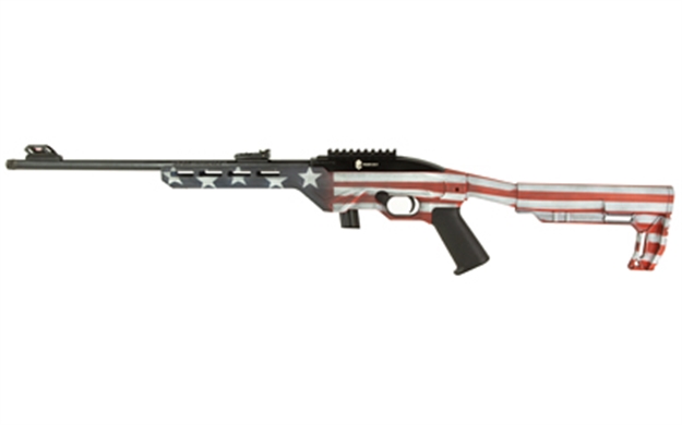 Picture of  Citadel Cit22lrbusa Trakr  22 LR 10+1 18" Blued Steel Threaded Barrel & Receiver, American Flag Synthetic Stock