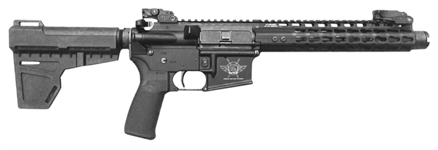 Picture of Civilian Force Arms 010117Wp Warrior-15 Pistol AR Pistol Semi-Automatic 223 Remington/5.56 Nato 7.5" 30+1 Polymer Black Hard Coat Anodized