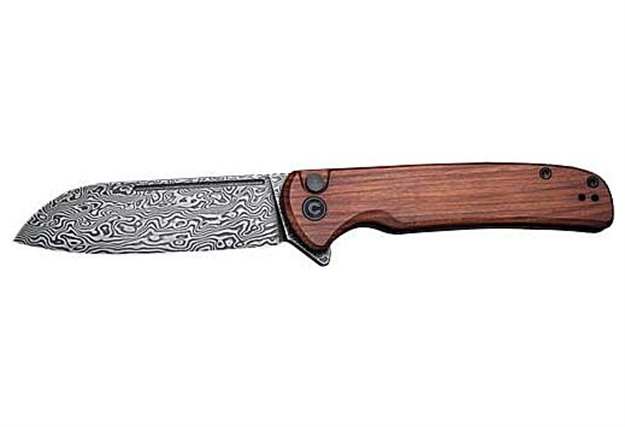 Picture of Civivi Knife Chevalier 3.46" Cuibourtia Wood/Blk Damascus C20022DS1