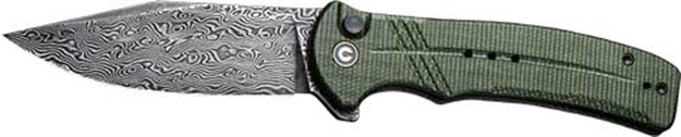 Picture of Civivi Knife Cogent 3.47" Green Micarta/Damascus Bttn LK C20038DDS1 763416240575