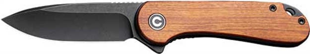 Picture of Civivi Knife Elementum 2.96" Wood/Black Stnwsh D2 Lnr Lock! C907U