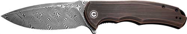 Picture of Civivi Knife Praxis 3.74" Blk Hand Rubbed Copper/Damascus C803DS3 763416239869