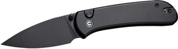 Picture of Civivi Knife Quibit 2.98" Blk/ Blk Stonewash Button Lock C22030E1