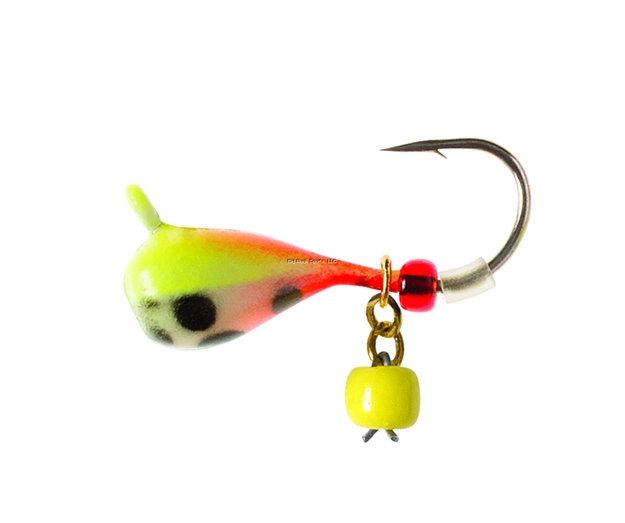 Picture of Clam Dingle Drop Xl, Size 10, 1/32Oz, Chartreuse/Orange Glow Spot