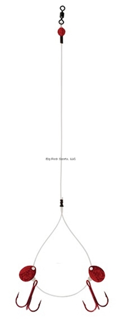 Picture of Clam Fluoro Big Tooth Rig, Size 1/0, Red