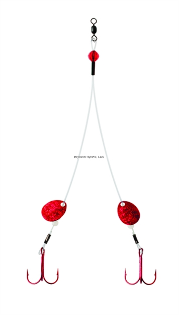 Picture of Clam Fluoro Big Tooth Rig, Size 2, Red