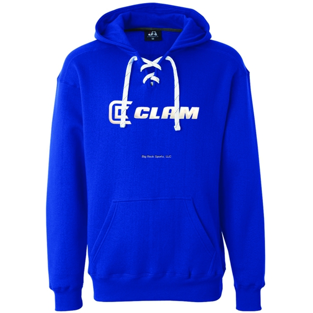Picture of Clam Hockey Lace Hoodie - LG - Blue