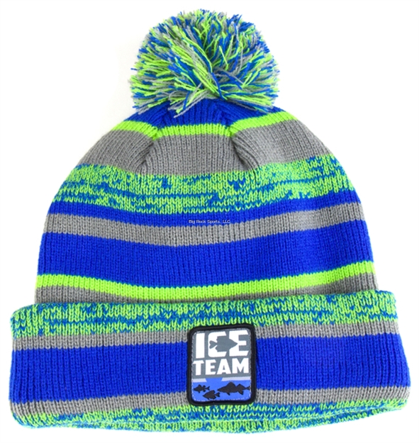 Picture of Clam Ice Team Blue/Chartreuse Pom Hat 2.0