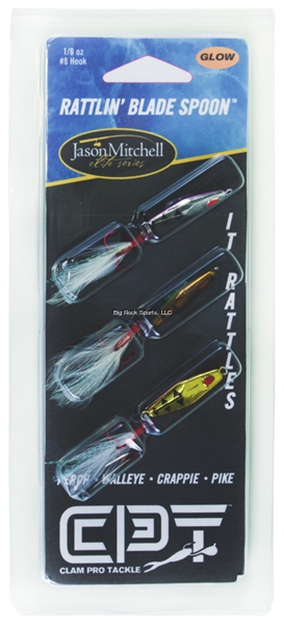 Picture of Clam JM Custom Color Rattlin' Blade Spoon Kit, 1/8 Oz, Size 8