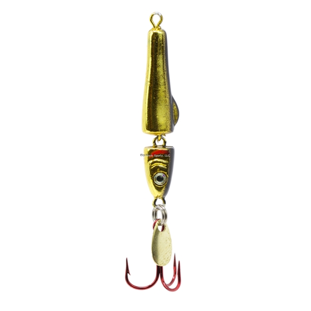 Picture of Clam Jointed Pinhead Jigging Mino, 1/4Oz, Size 8, Gold/Black