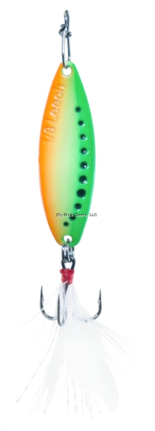 Picture of Clam Leech Flutter Spoon, 1/4Oz, Size 8, Glow Firetiger