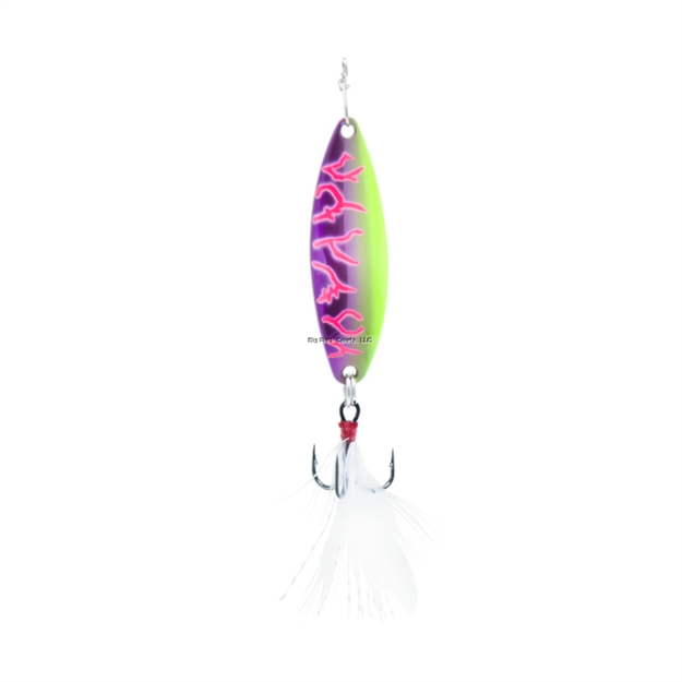 Picture of Clam Leech Flutter Spoon, 1/4Oz, Size 8, Glow Pink Lightening