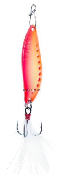 Picture of Clam Leech Flutter Spoon, 1/8Oz, Size 10, Glow Chartreuse/Pink