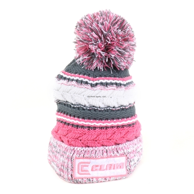 Picture of Clam Pink Knit Pom Stocking Hat