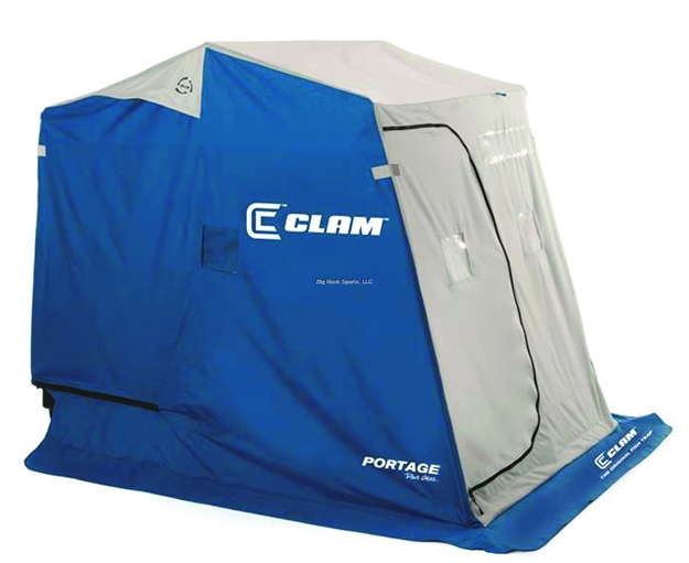 Picture of Clam Portage 2 Person Tent Shelter, W/2 Folding Seats, Blue/Gray