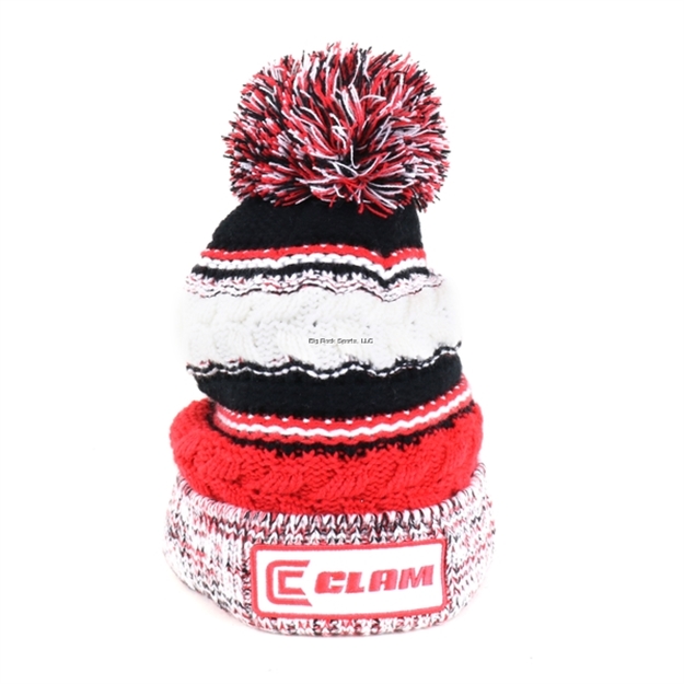 Picture of Clam Red Knit Pom Stocking Hat