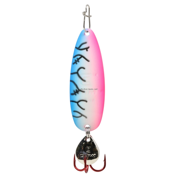 Picture of Clam Ribbon Leech Flutter Spoon, 1/16Oz, Size 10, Glow Rainbow Lightning