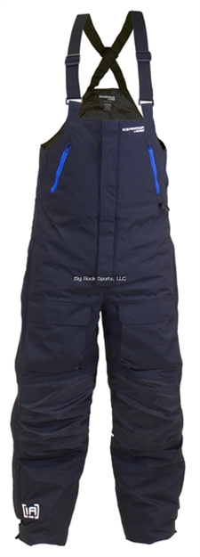 Picture of Clam Rise Float Bib Black/Blue Zips - 3Xl