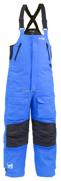 Picture of Clam Rise Float Bib Blue/Chartreuse Zips - 2Xl