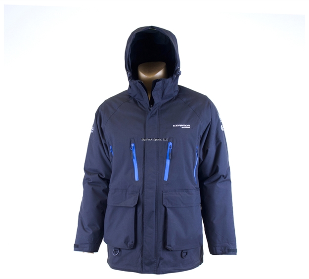 Picture of Clam Rise Float Parka Black/Blue Zips - 4Xl