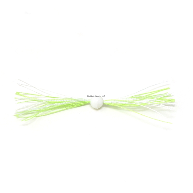 Picture of Clam Silkie Jig Trailer, 1 1/2", Chartreuse/White