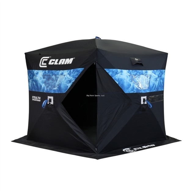 Picture of Clam Stealth Spearfisher Thermal Hub Shelter, 4 TO 6 Person , 5-Sided, Black