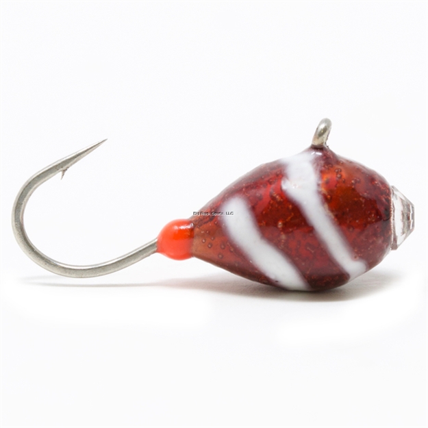 Picture of Clam Swirl Drop, Size 10, 7/64Oz,  Red/White Swirl