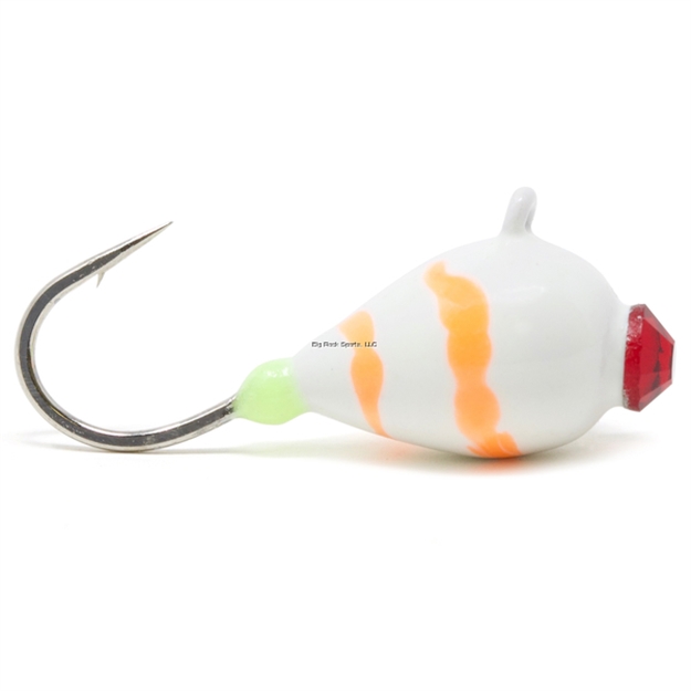 Picture of Clam Swirl Drop, Size 10, 7/64Oz,  White/Orange Swirl