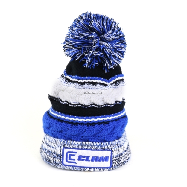 Picture of Clam Youth Blue Knit Pom Stocking Hat