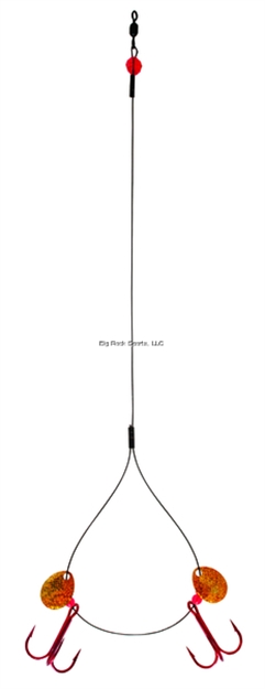 Picture of Clam Zero Wire Rig Size 1/0 Treble 14" W/Gold Blades