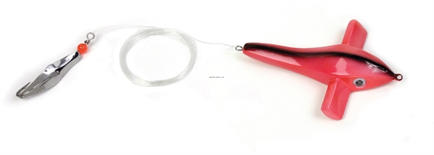 Picture of Clarkspoon Bird Rig - Red Bird, #00 Silver Clarkspoon, 2/0 Hook, 2" Blade,