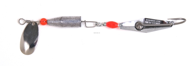 Picture of Clarkspoon Clark Caster - Chrome - 1/2 OZ W/#00 Silver Clarkspoon, 2/0 Hook, 2.5" Blade,