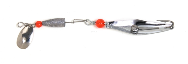 Picture of Clarkspoon Clark Caster - Chrome - 1/4 OZ W/#0 Silver Clarkspoon, 2/0 Hook, 2.5" Blade,