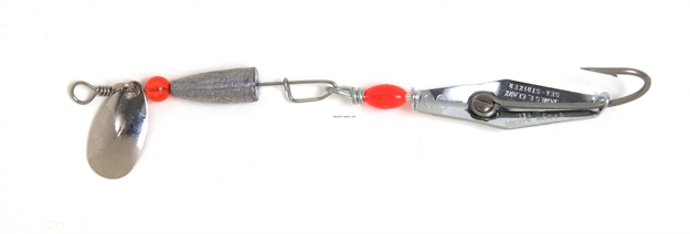 Picture of Clarkspoon Clark Caster - Chrome - 1/4 OZ W/#00 Silver Clarkspoon, 2/0 Hook, 2" Blade,