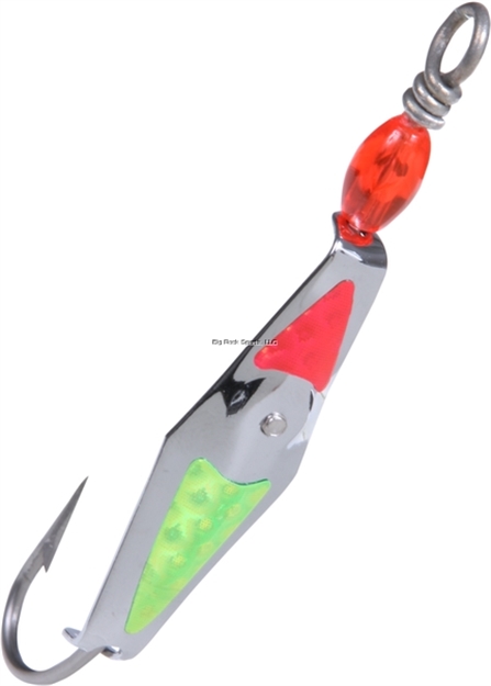 Picture of Clarkspoon Flashspoon, 2/0 Hook, 2" Blade, - # 00 Silver Clarkspoon, 2/0 Hook, 2" Blade, W/Electric Chicken Flash Tape