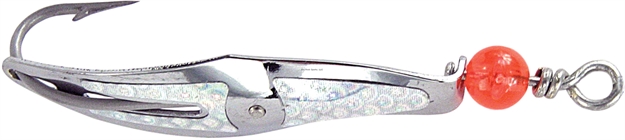 Picture of Clarkspoon Flashspoon, 2/0 Hook, 2" Blade, - # 00 Silver Clarkspoon, 2/0 Hook, 2" Blade, W/Silver Flash Tape
