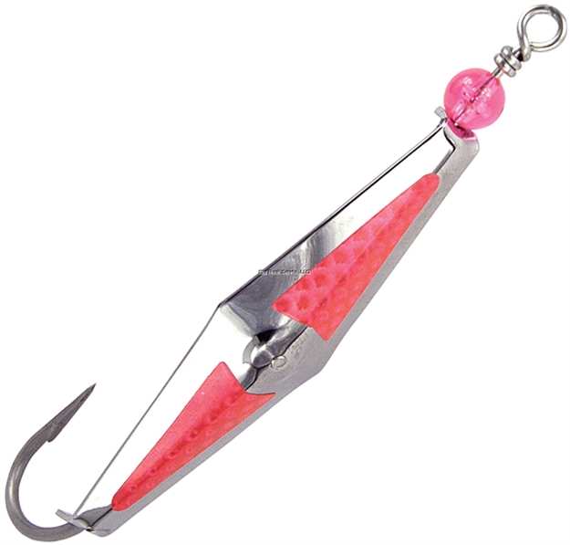 Picture of Clarkspoon Flashspoon, 5/0 Hook, 3" Blade, # 1 Silver Clarkspoon, 5/0 Hook, 3" Blade, W/Pink Flash Tape