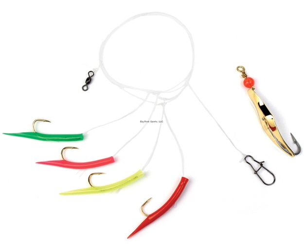 Picture of Clarkspoon Mackerel Tree Rig W/#00 Gold Clarkspoon, 2/0 Hook, 2" Blade,