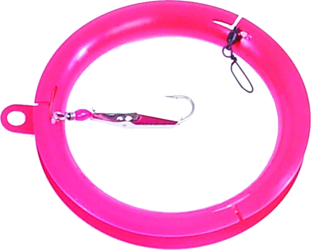 Picture of Clarkspoon Size 1 Silver Clarkspoon, 5/0 Hook, 3" Blade, Rigged ON Leader Wheel