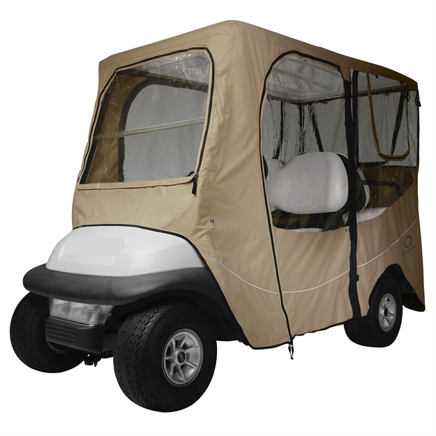 Picture of Classic Fairway Golf Cart Deluxe Enclosure Long Roof - Khaki