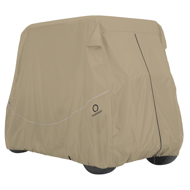 Picture of Classic Fairway Golf Cart Quick-Fit Cover Long Roof - Khaki