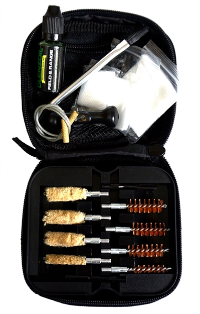 Picture of  Clenzoil 2328 Field & Range Cleaning Kit Multi-Caliber Pistol/17 Pieces Black 893791002328