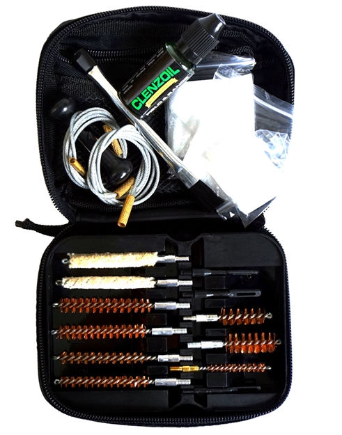 Picture of  Clenzoil 2335 Field & Range Cleaning Kit Multi-Caliber Rifle/21 Pieces Black 893791002335